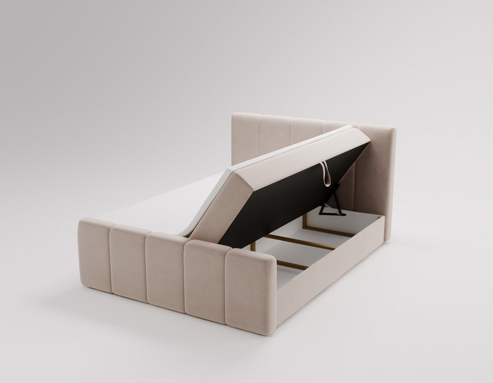 Boxspringbett Bergamo Samt mit Stauraum