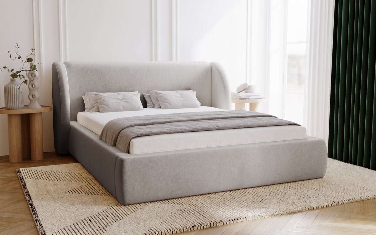 Designer Polsterbett Monaco in Samt mit Stauraum