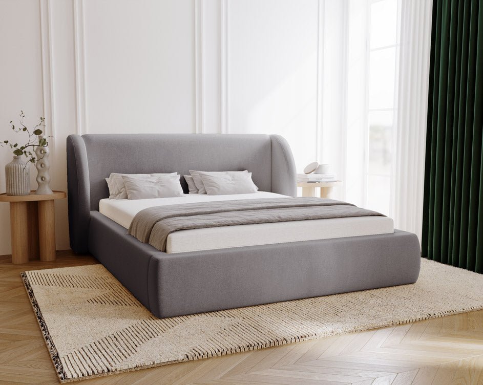 Designer Polsterbett Monaco in Samt mit Stauraum