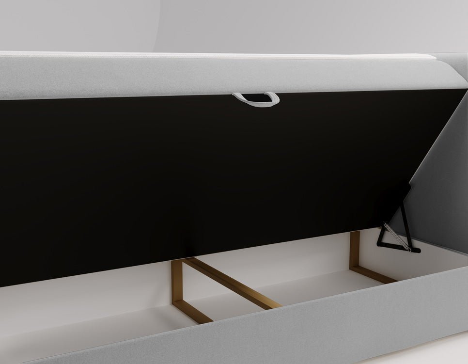 Boxspringbett Bergamo Samt mit Stauraum