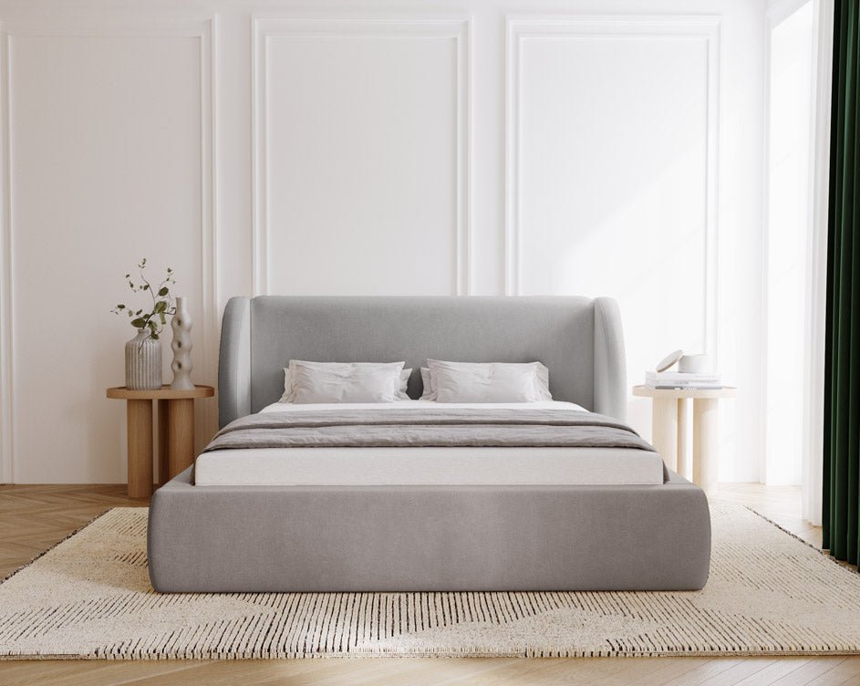 Designer Polsterbett Monaco in Samt mit Stauraum