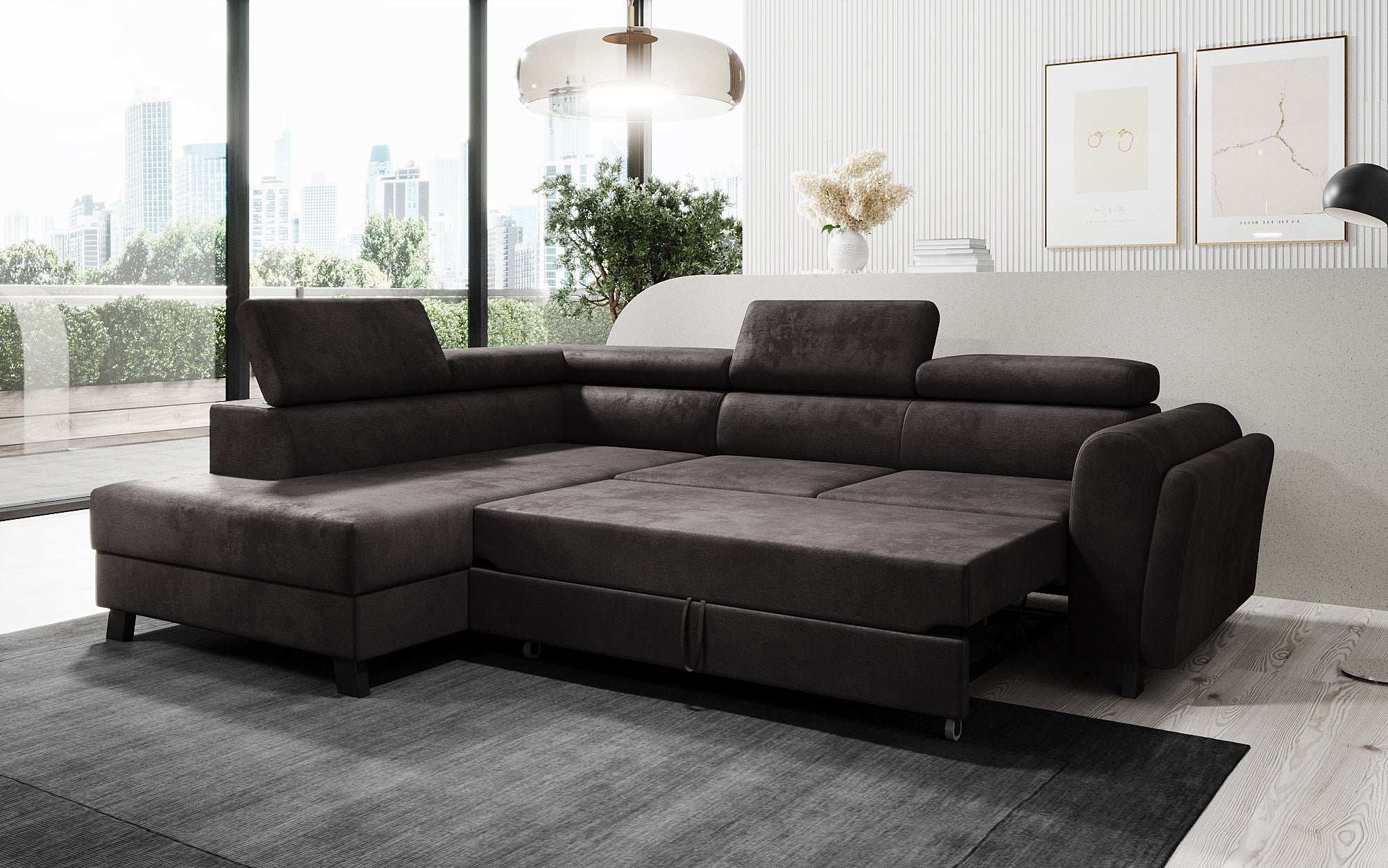 Designer Sofa Kira mit Schlaf- und Klappfunktion