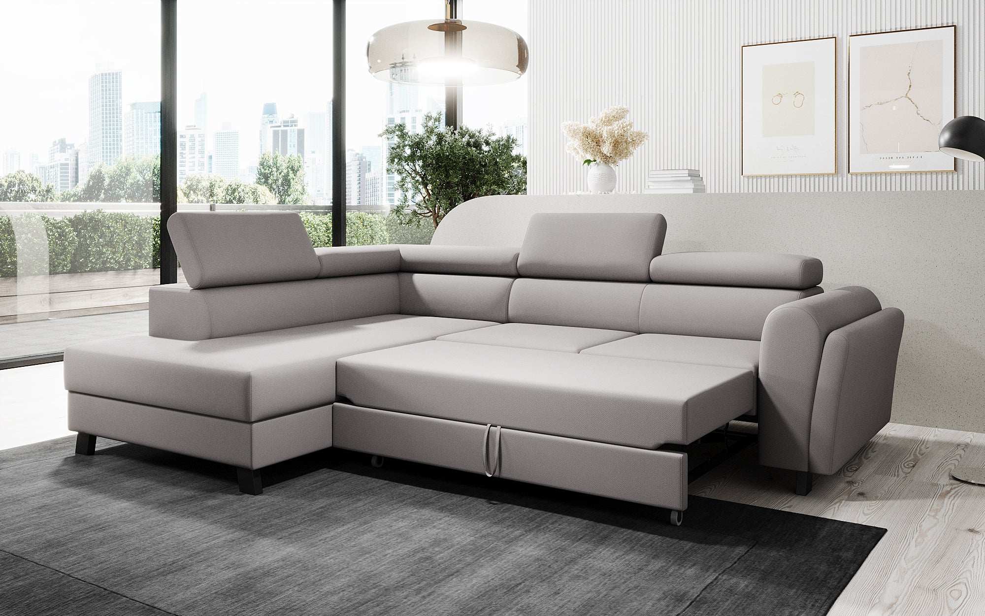 Designer Sofa Kira mit Schlaf- und Klappfunktion