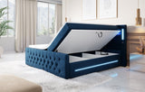 Boxspringbett Moonlight mit LED, USB und Stauraum - Luxusbetten24