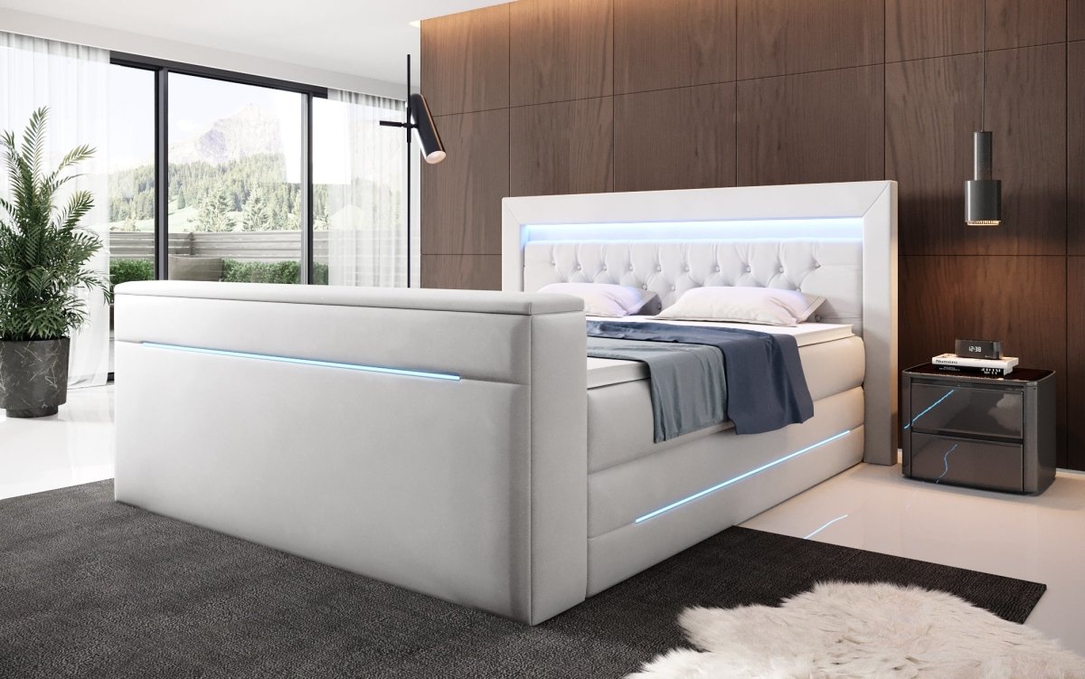 Boxspringbett Neptun mit TV Lift und RGB - Luxusbetten24