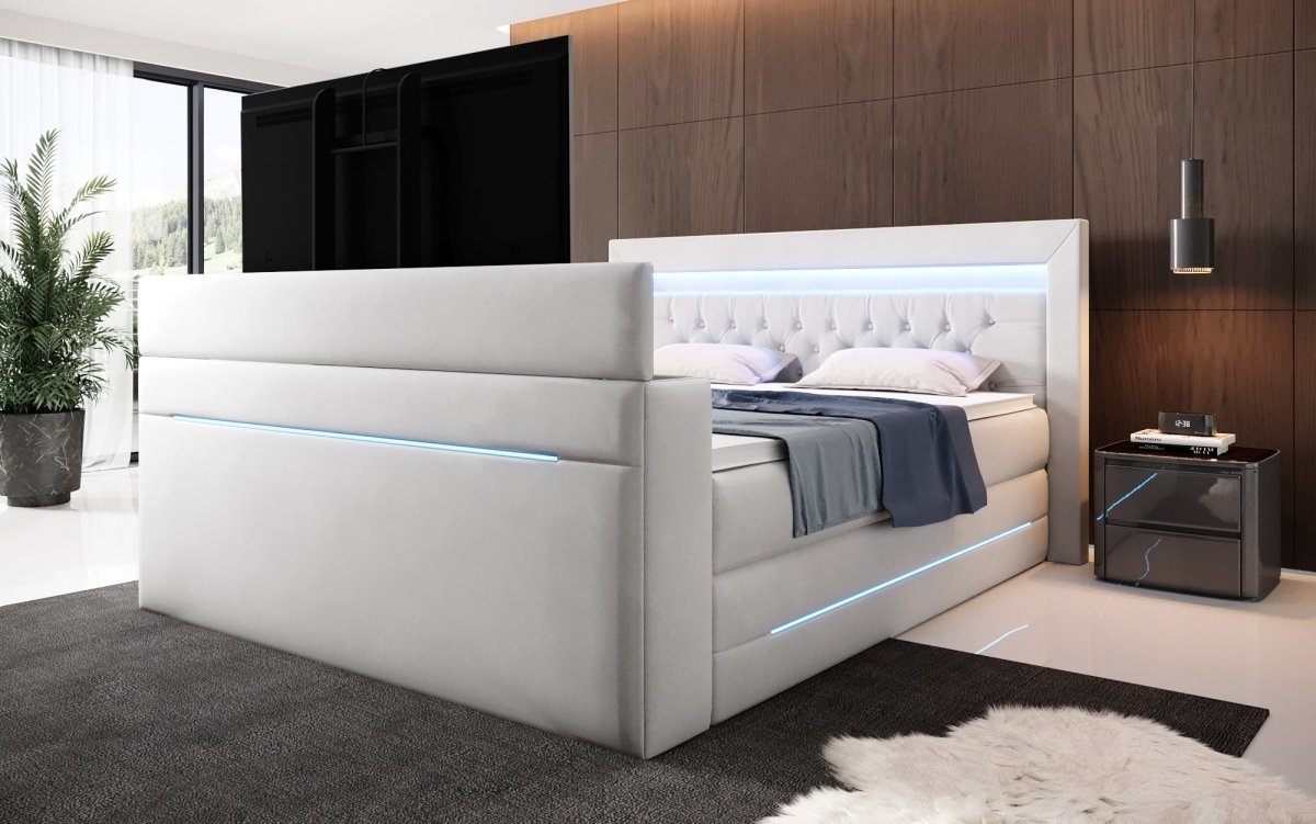 Boxspringbett Neptun mit TV Lift und RGB - Luxusbetten24