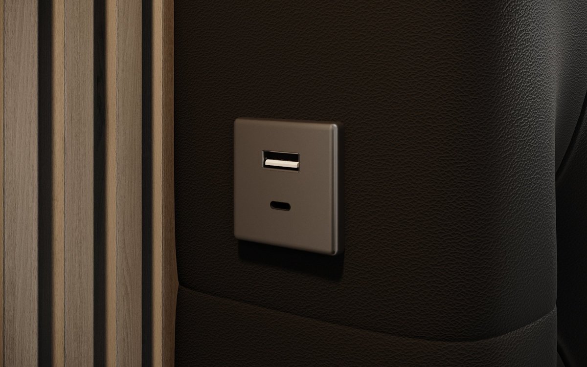 Designer Polsterbett Porto inkl. LED Füßen, USB und Stauraum - Luxusbetten24