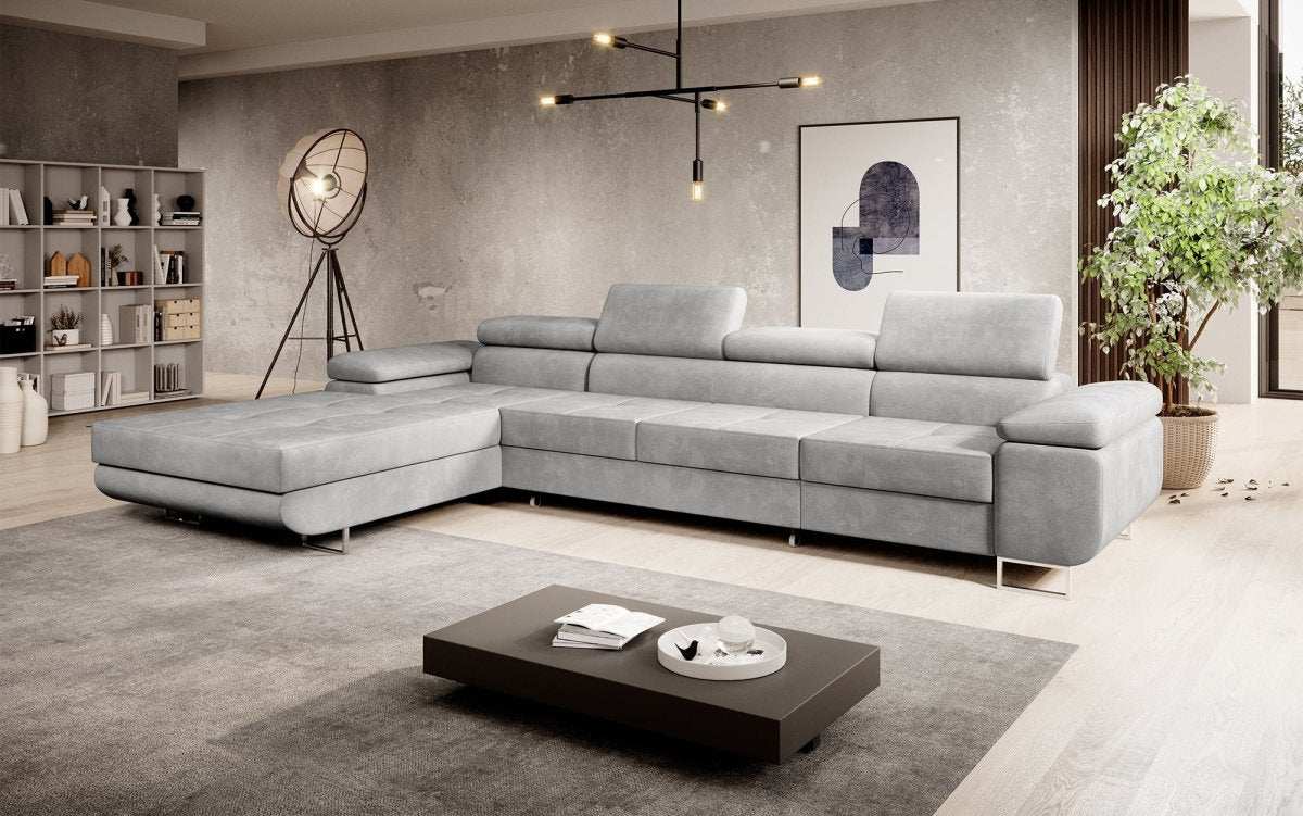 Designer Sofa Alonzo Maxi mit Schlaf- und Klappfunktion (Samt) - Luxusbetten24