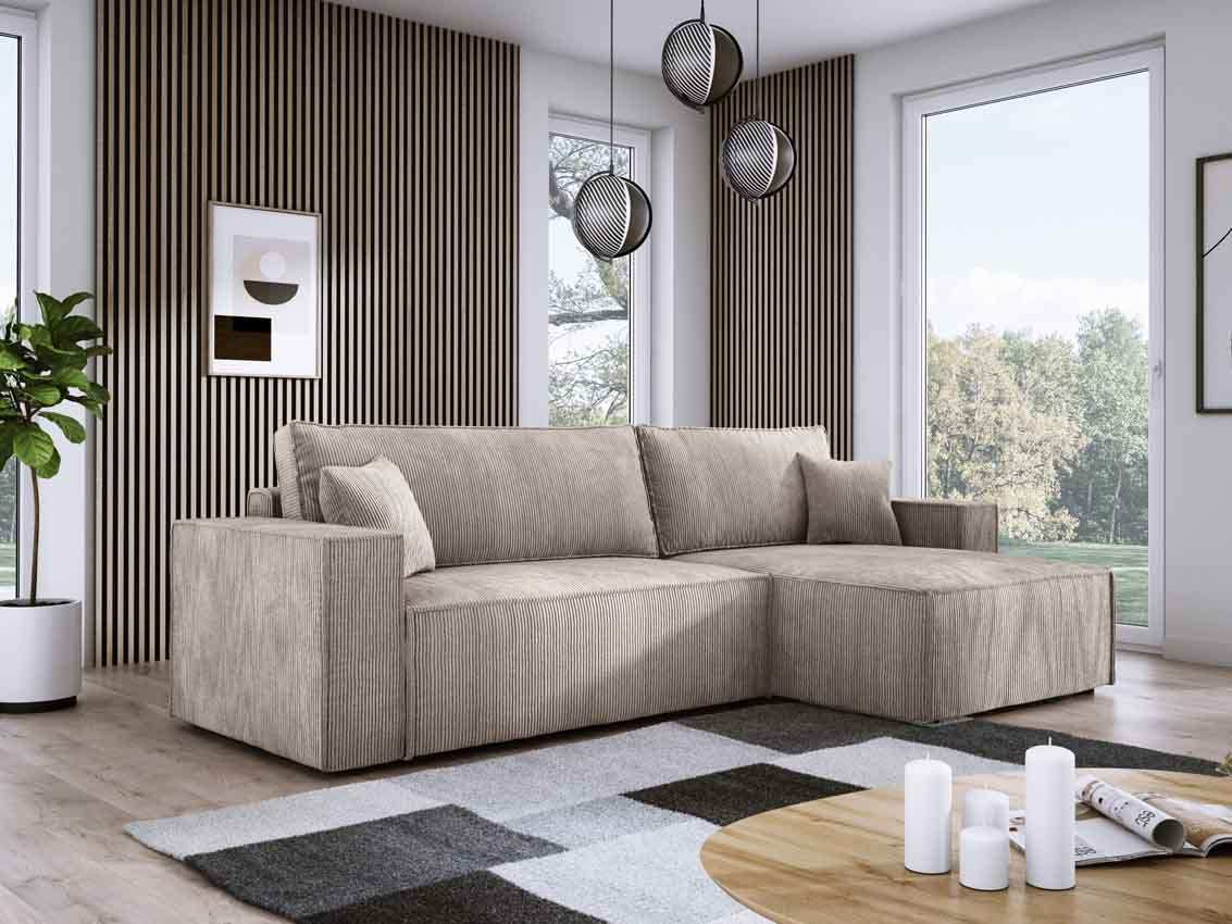 Designer Sofa Velanova mit Schlaffunktion und Stauraum