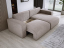 Designer Ecksofa Carl Cord mit Schlaf- und Klappfunktion