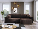 Designer Ecksofa Velanova mit Schlaffunktion und Stauraum aus Cord