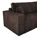 Designer Ecksofa Velanova mit Schlaffunktion und Stauraum aus Cord