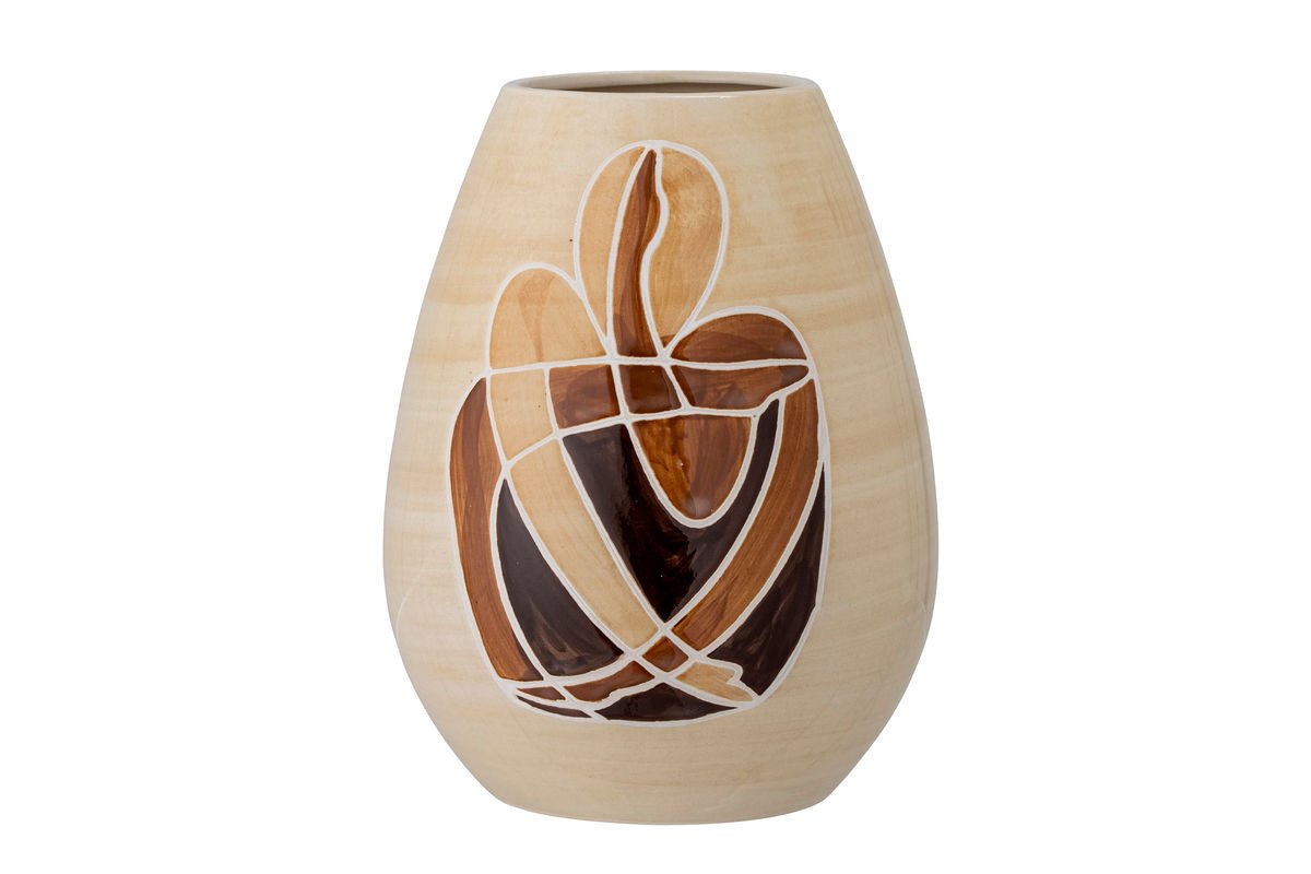 Vase "JONI" - bemaltes Steingut
