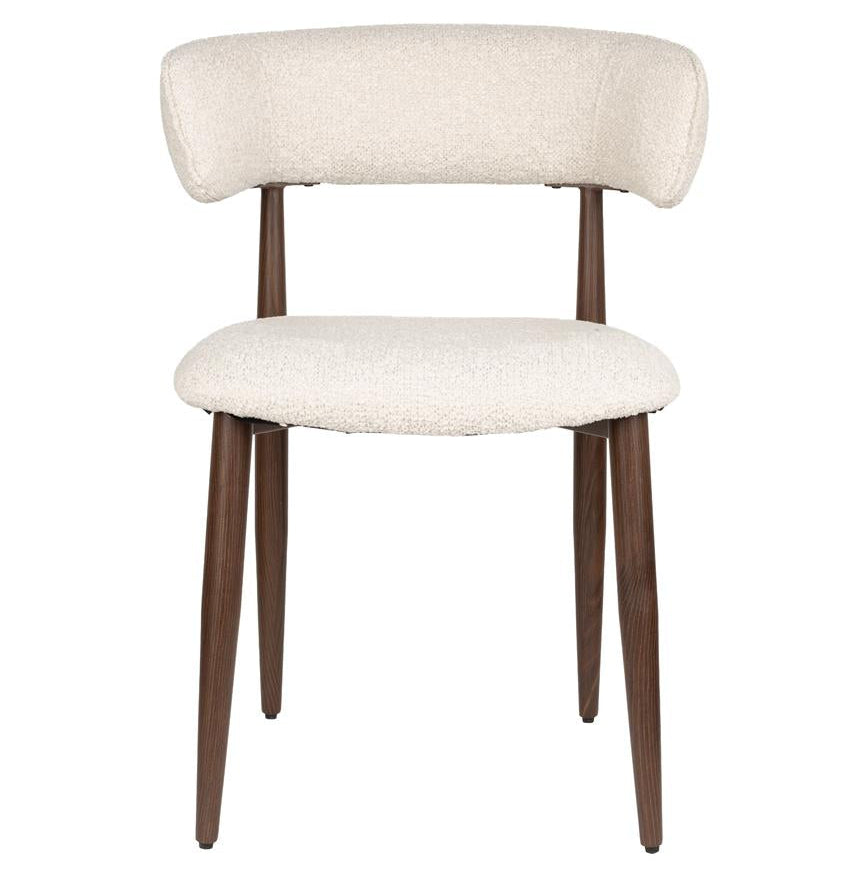Esszimmerstuhl Stanley 2er-Set – aus Bouclé in Beige