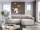 Designer Ecksofa Velanova mit Schlaffunktion und Stauraum aus Cord