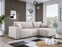 Designer Ecksofa Velanova mit Schlaffunktion und Stauraum aus Cord