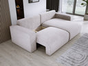 Designer Ecksofa Carl Cord mit Schlaf- und Klappfunktion