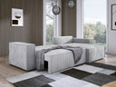 Designer Ecksofa Velanova mit Schlaffunktion und Stauraum aus Cord