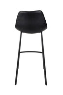 Barhocker Franky 2er-Set – aus Kunstleder in Schwarz