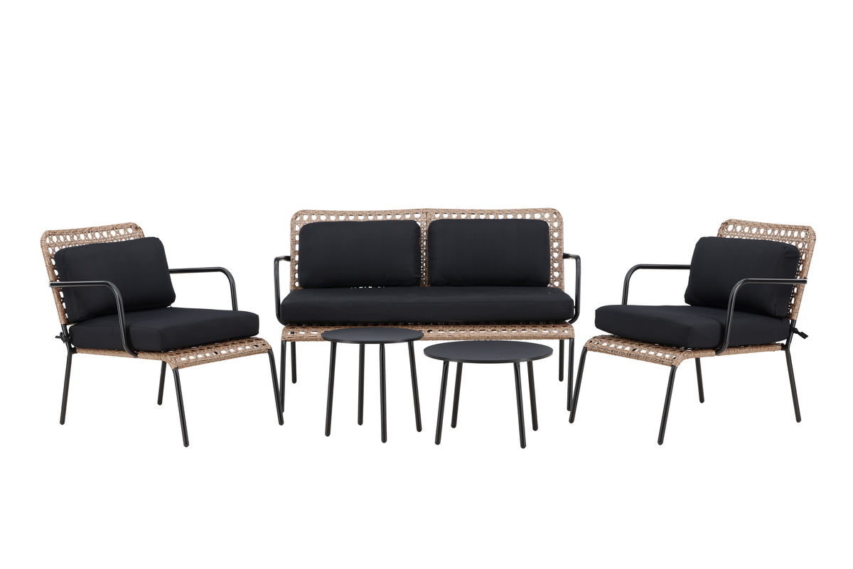 Loungeset Marocco - Rückenlehnen und Sitzflächen aus Naturrattan