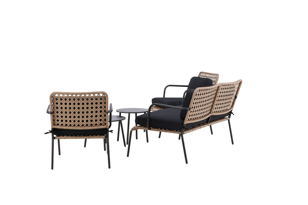 Loungeset Marocco - Rückenlehnen und Sitzflächen aus Naturrattan