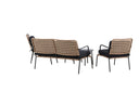 Loungeset Marocco - Rückenlehnen und Sitzflächen aus Naturrattan