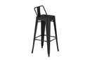 4er Set - Barhocker Tamo - Robust aus Stahl in Schwarz