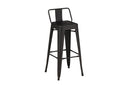 4er Set - Barhocker Tamo - Robust aus Stahl in Schwarz