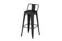 4er Set - Barhocker Tamo - Robust aus Stahl in Schwarz