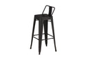 4er Set - Barhocker Tamo - Robust aus Stahl in Schwarz
