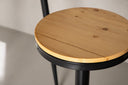 2er Set - Barhocker Cornelia mit Sitzfläche aus Kieferholz und Gestell aus Stahl