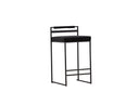 2er Set - Barhocker Ophelia mit schwarzem Samt