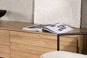TV-Lowboard Valborg – Walnussfurnier in Natur-Optik