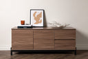 Designer TV-Lowboard Modano – Schwarz matt oder Walnussoptik