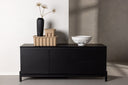 Designer TV-Lowboard Modano – Schwarz matt oder Walnussoptik