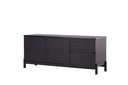 Designer TV-Lowboard Modano – Schwarz matt oder Walnussoptik
