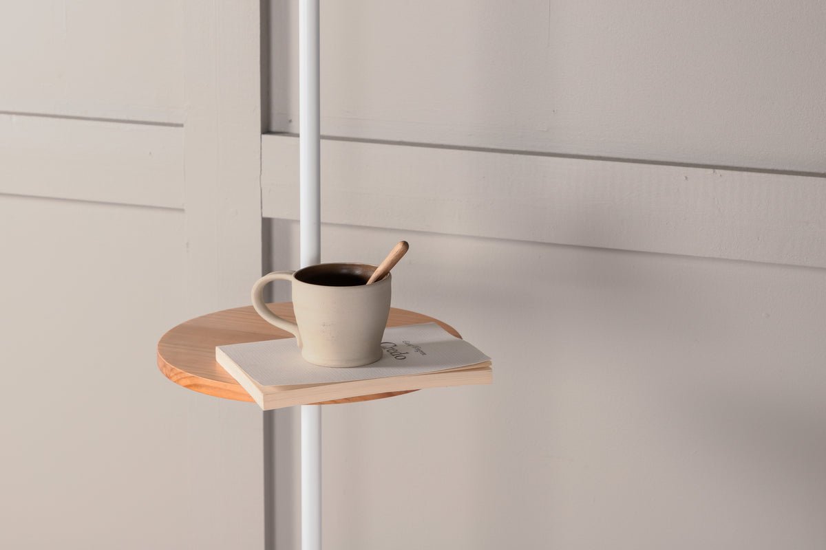 Stehlampe „Lienz“ –  Sanftes Beige mit Reliefoberfläche