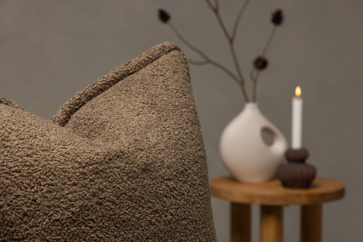 Kissenbezug Nature - 60x60 cm in Beige, Braun und Dunkelgrün