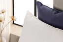 Kissenbezug Hygge - 50x90 cm in Braun, Beige und Weiß aus 100% Baumwolle