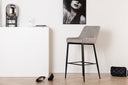 2er Set - Barhocker Leonardo in Samt Schwarz oder Beige