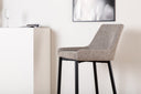 2er Set - Barhocker Leonardo in Samt Schwarz oder Beige
