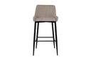 2er Set - Barhocker Leonardo in Samt Schwarz oder Beige