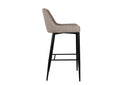 2er Set - Barhocker Leonardo in Samt Schwarz oder Beige