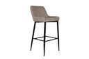 2er Set - Barhocker Leonardo in Samt Schwarz oder Beige