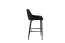 2er Set - Barhocker Leonardo in Samt Schwarz oder Beige