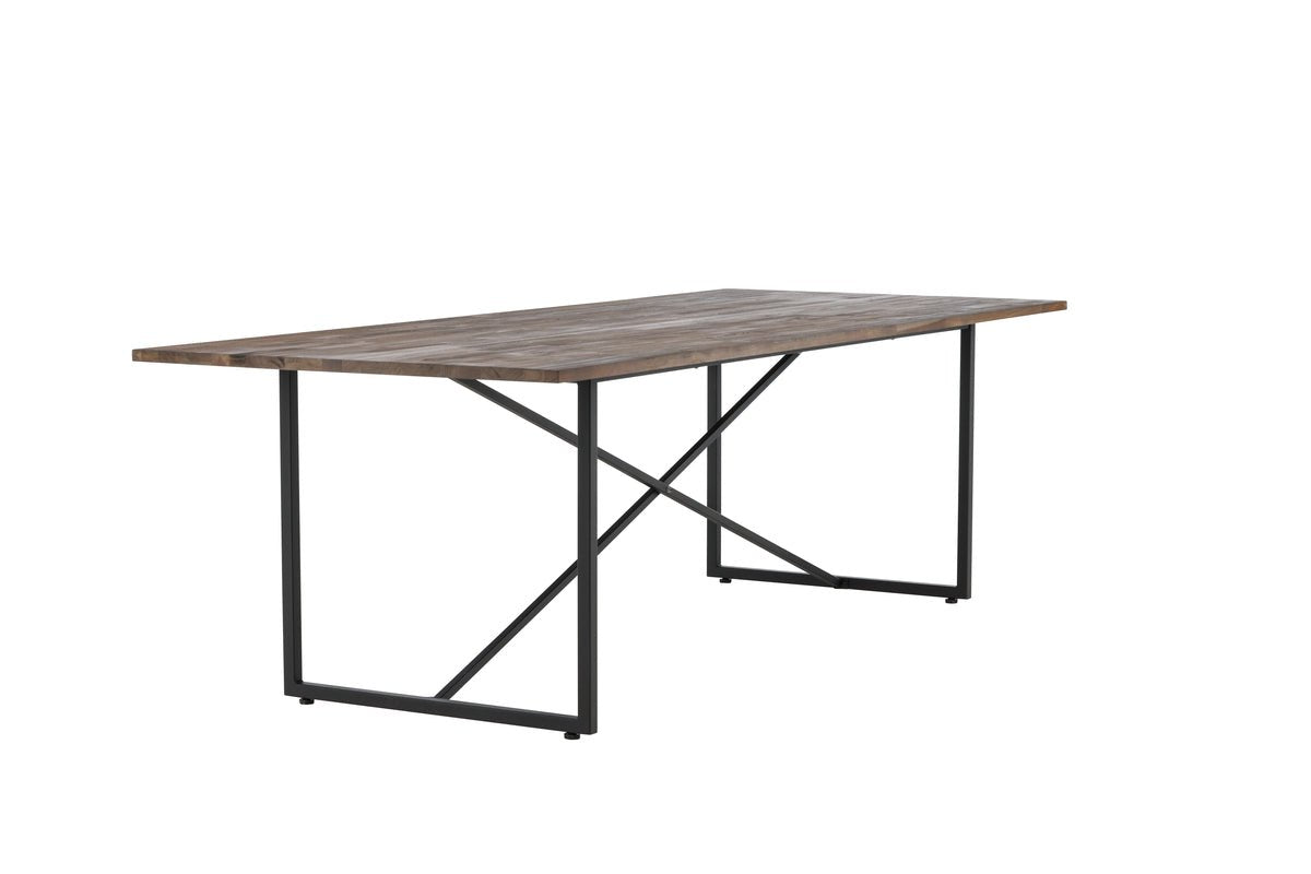 Esstisch Waiora - mit rustikaler Teakholzplatte für eine warme Atmosphäre