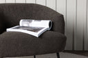 Designer Lounge Sessel Maleno – Bouclé-Relaxsessel in Anthrazit