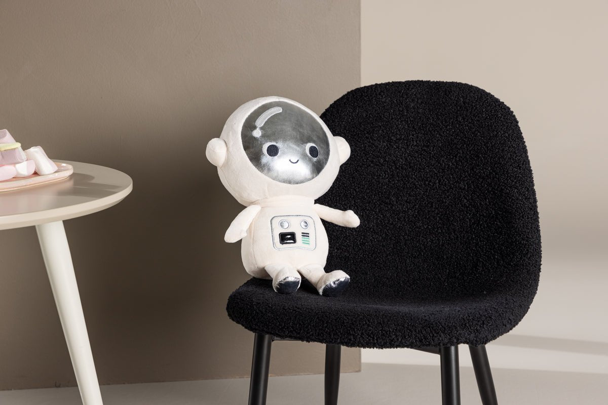 Kinderstuhl Pola  – 2er-Set in Schwarz mit schwarzen Beinen