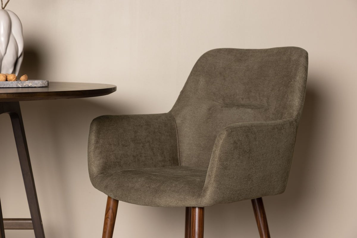 2er Set - Stuhl Future mit Beinen in modernem Walnussbraun