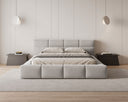 Designer Polsterbett Lora Samt mit Stauraum